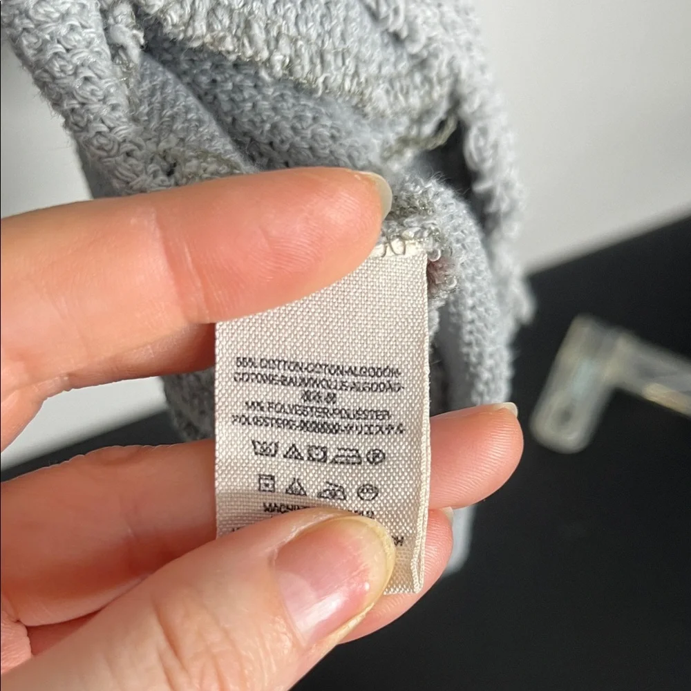 Free People Light Gray Textured Sweater